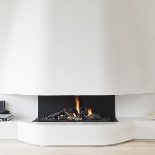 Газовый камин - URBAN MF 1300-50 G 3S - Metalfire Architectural fireplaces - встраиваемый / с 3 поверхностями / с открытой топкой