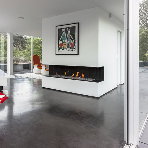Газовый камин - URBAN - Metalfire Architectural fireplaces - встраиваемый / с 3 поверхностями / с открытой топкой