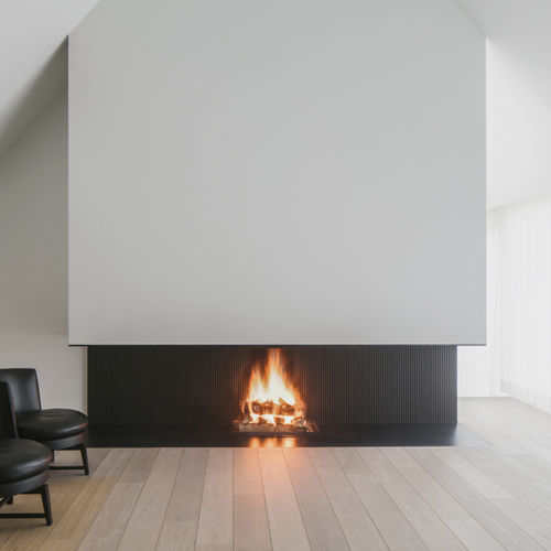 Дровяной камин - UNIVERSAL 3 - Metalfire Architectural fireplaces - встраиваемый / с 3 поверхностями / с открытой топкой