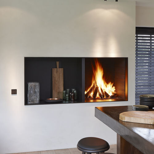 Дровяной камин - UNIVERSAL 10 - Metalfire Architectural fireplaces - встраиваемый / Односторонний / с открытой топкой