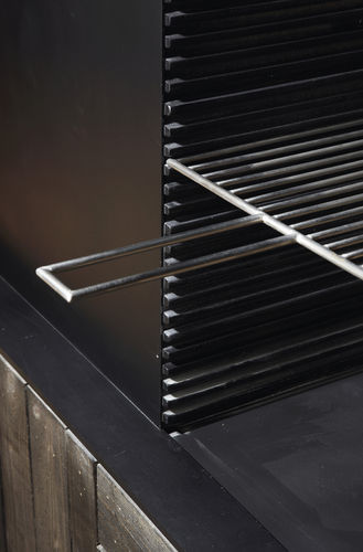 Дровяной камин - UNIVERSAL BBQ DETAIL - Metalfire Architectural fireplaces - встраиваемый / Односторонний / для сада
