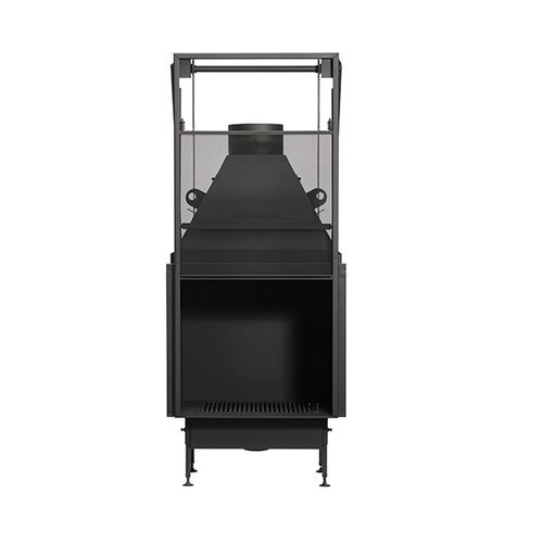 Закрытая топка на дровах - UNIVERSAL MF 740-75 W BBQ - Metalfire Architectural fireplaces - с 1 поверхностью / из металла / из стекла