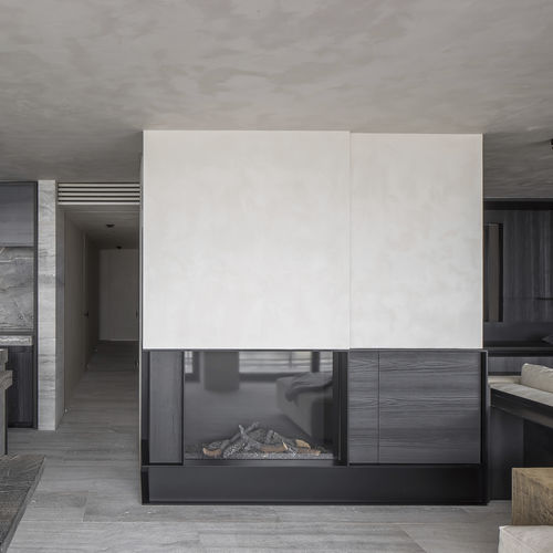 Камин на природном газе - AVENUE MF 1050-75 GHE 1S - Metalfire Architectural fireplaces - пропановый / встроенный / напольный