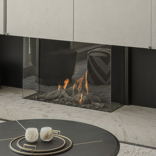 Камин на природном газе - AVENUE MF 1050-75 GHE 3S - Metalfire Architectural fireplaces - пропановый / встроенный / напольный