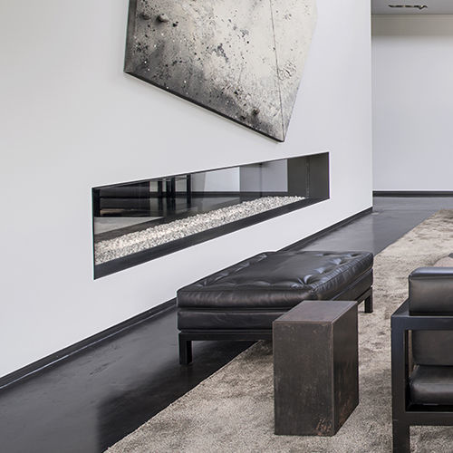 Газовый камин - URBAN MF G TUNNEL  - Metalfire Architectural fireplaces - встраиваемый / напольный / двусторонний
