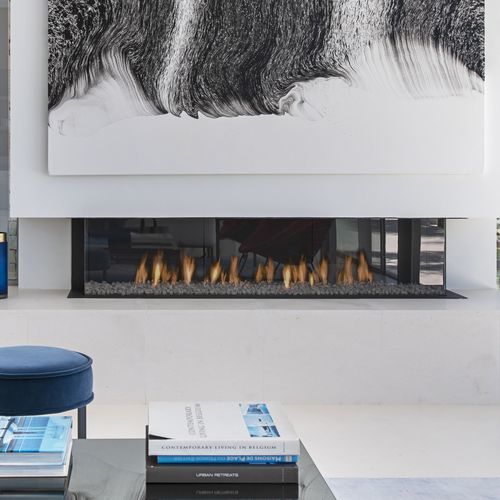 Топка для камина с 3 поверхностями - AVENUE MF  - Metalfire Architectural fireplaces - газовая / из стали / из чугуна