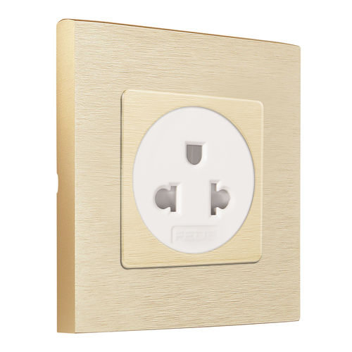 Розетка тока - EURO-AMERICAN  - FEDE Switch & Light - настенная / встраиваемая / из матированной латуни