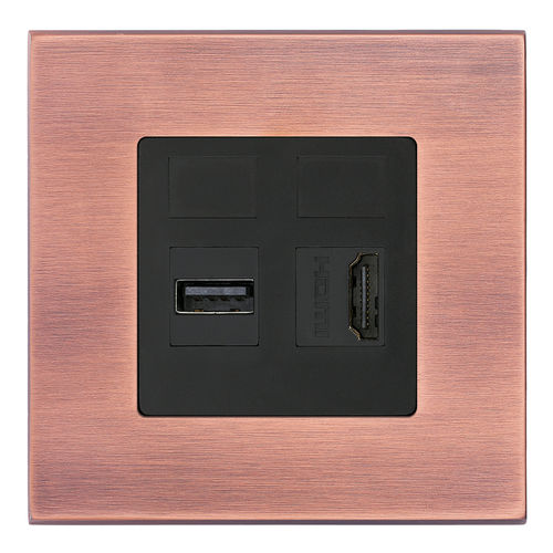 Розетка USB - MULTIMEDIA  - FEDE Switch & Light - HDMI / двойная / настенная