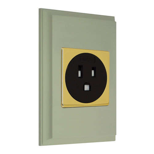Розетка тока - AMERICAN - FEDE Switch & Light - настенная / встраиваемая / из латуни