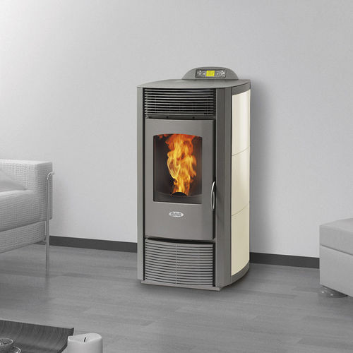 Печь-камин на пеллетах - CZ13C - FAIR srl - 12 кВ / современная / из стали