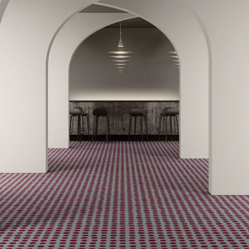 Тафтинговое ковровое покрытие - SHE LB1  - EGE CARPETS - из шерсти / c геометрическим рисунком / серое