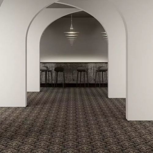 Тафтинговое ковровое покрытие - MEDALLION  - EGE CARPETS - из полиамида / дамасское / серое