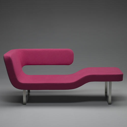 Современный полудиван - CHAISE-LONGUE - mminterier - из ткани / с основанием из нержавеющей стали