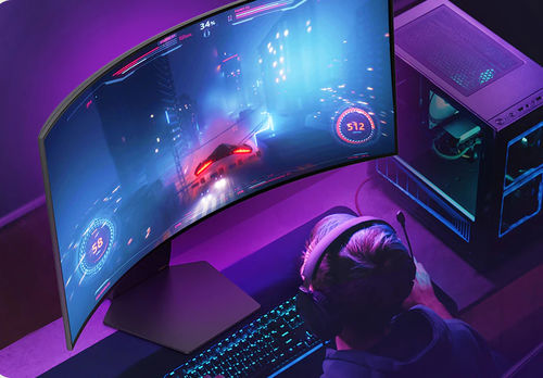 Монитор убирающийся - Ultra-WQHD - LG Electronics - цвет / с большим экраном