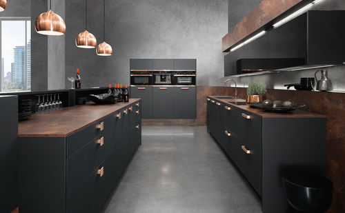 Современная кухня - TOPAZ - rational einbaukuechen - из фанерованной древесины / из лакированной древесины / из металла