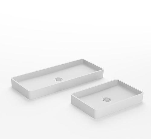 Настольная раковина - CITY - HIDROBOX by absara - из Solid Surface / прямоугольная / современная