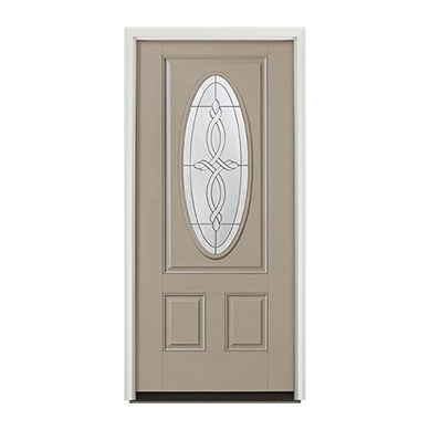 Входная дверь - 3 PANEL OVAL - PELLA - из дерева / из стали / из стекловолокна