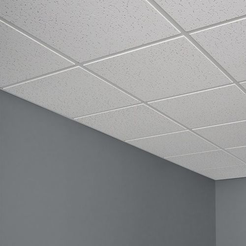 Акустическая панель для потолков - FISSURED™ BASIC - USG - из минерального волокна / квадратная / гладкая