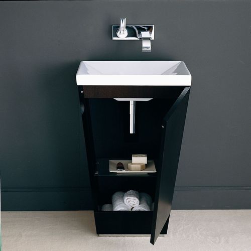 Напольная тумба под умывальник - PATIO - Ws Bath Collections - из дерева / современная / с полкой
