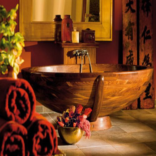 Круглая ванна - MADERA - Ws Bath Collections - отдельностоящая / для профессионального использования / из дерева
