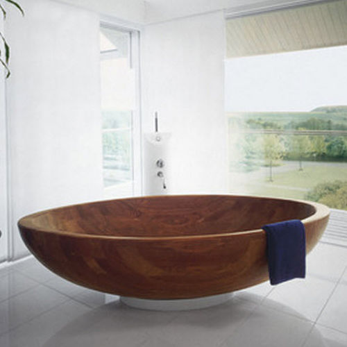 Овальная ванна - MADERA - Ws Bath Collections - отдельностоящая / для профессионального использования / из дерева