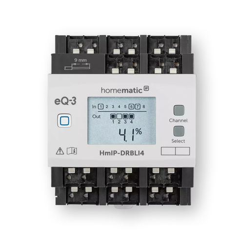 Коммутационный привод для систем домашней автоматизации - HmIP-DRBLI4 - Homematic IP by eQ-3 - выступающая / на DIN-рейке / для бытового использования