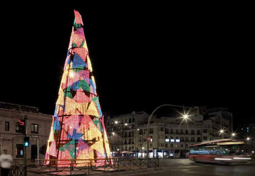 Световые декорации 3D - SPECIAL CONE SHAPE CHRISTMAS TREES - ILMÉX S.A. - светодиодная / для общественных мест