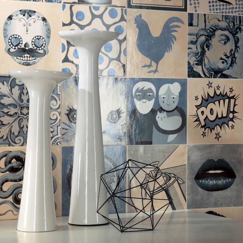 Плитка из керамогранита - INDIGO : DÉCOR MIX - Novoceram sas - матовая / для интерьера / настенная