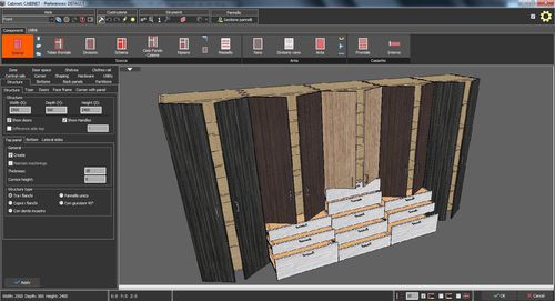 Программное обеспечение проектирования мебели - SPAZIO3D - BRAINSOFTWARE - SPAZIO3D - FAO / для столярных изделий