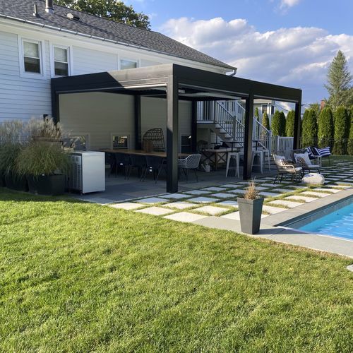 Самонесущая пергола - CospiBio - COSPICON  SA - алюминий / с солнцезащитной системой / с мобильными планками