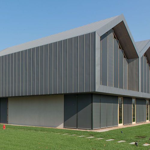 Вентилируемый фасад из титан-цинкового сплава - DAVINES VILLAGE, PARMA - ZINTEK - листовой / гладкий