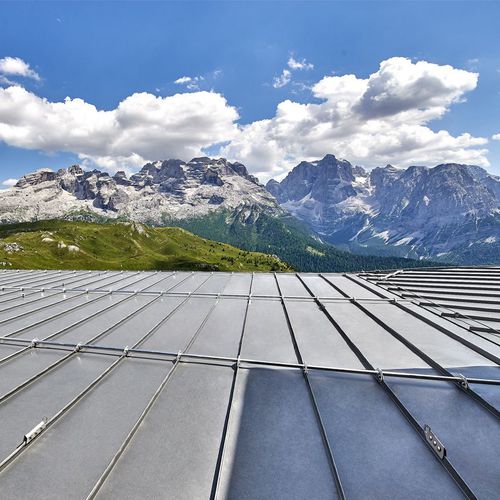 Плоская крыша - CHALET FIAT, DOLOMITES - ZINTEK - из меди / из титан-цинкового сплава / имитация металла