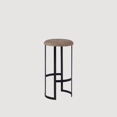 Современный барный табурет - MOON - HMD Furniture - из ткани / с основанием из нержавеющей стали / консольный