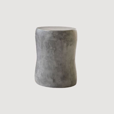 Современный вспомогательный столик - LES ENFANTS - HMD Furniture - из цемента / с основанием из металла / круглый