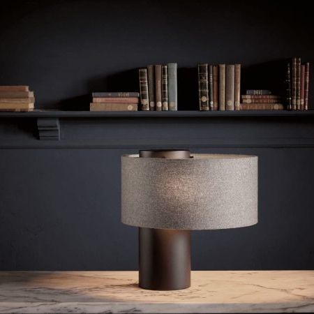 Настольная лампа - BOBO - HMD Furniture - из матового алюминия / из полированного металла / из ткани