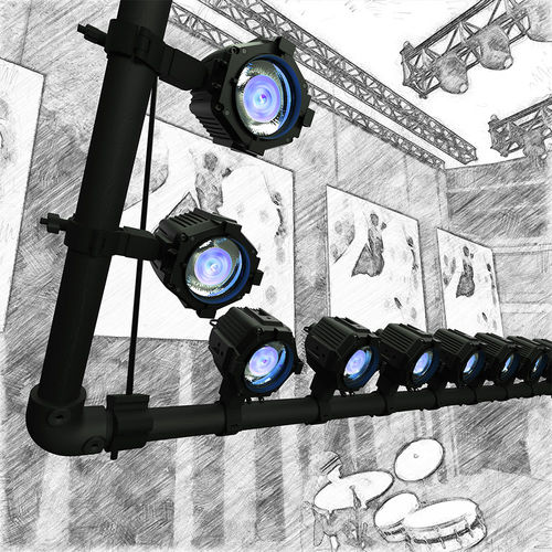 Прожектор IP65 - VDO ATOMIC DOT CLD - Martin Professional - светодиоды RGB / для освещения сцены / для наружного применения