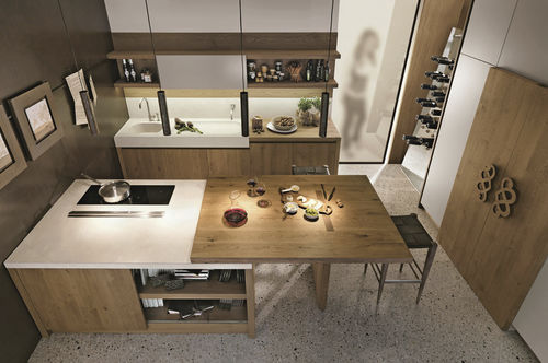 Современная кухня - NATURA - CASTAGNA CUCINE - из фанерованной древесины / из цельной древесины / из дуба