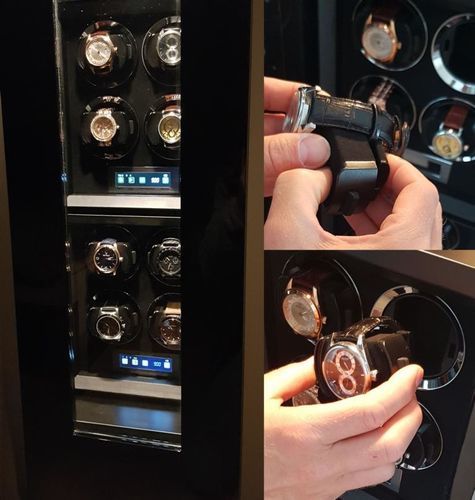 Современный часы -  Option Watchwinder - ZEITCRAFT - напольный / аналоговый / из стекла