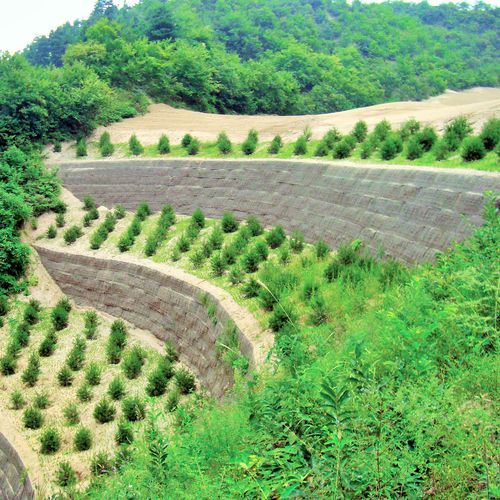 Подпорная стена из камня - GREEN TERRAMESH®  - Maccaferri - модульная / дорожная