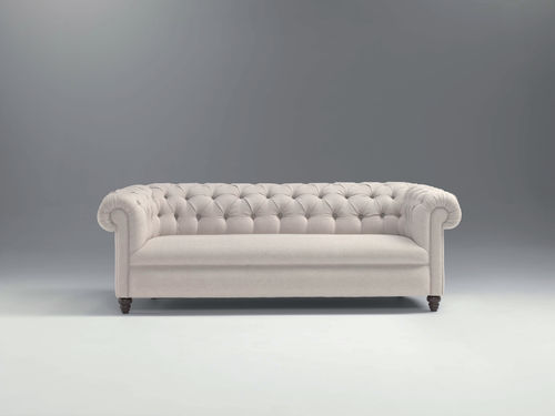 Диван честерфилд - ANDREW - APULIA HOME DECOR - из ткани / серый / 3 места