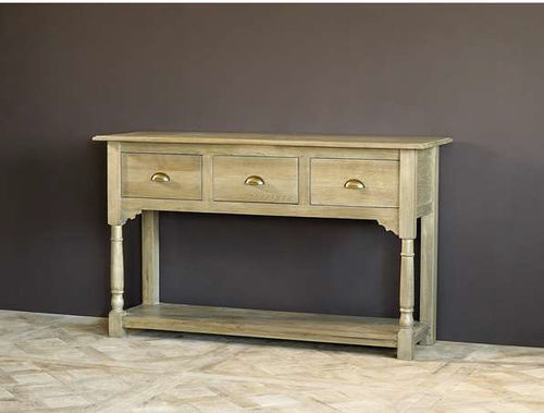 Классический стол-консоль - PACIFIC BASEL - APULIA HOME DECOR - из дуба / с выдвижным ящиком / для бытового использования