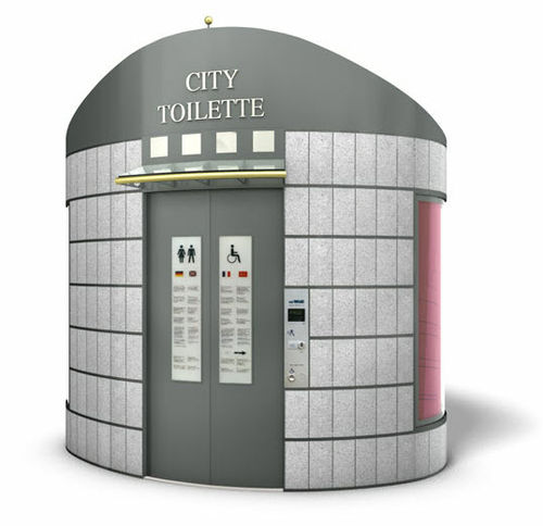 Автоматический общественные туалеты - CITY-TOILET HELIOS - Wall AG - самоочищающийся / из керамики / из металла