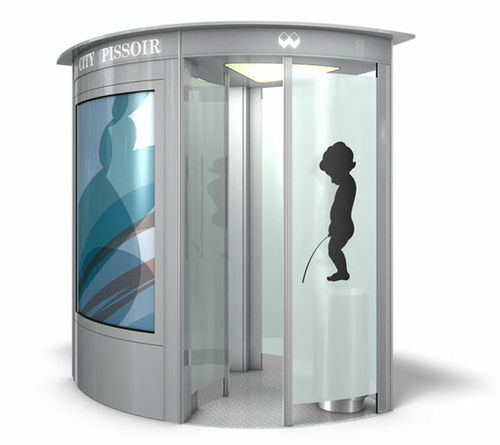 Общественные туалеты из металла - CITY-PISSOIR - Wall AG - из стекла / один