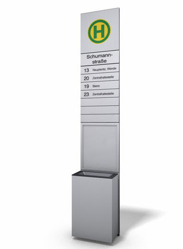 Информационное табло для наружного применения - BUS STOP - Wall AG - из металла