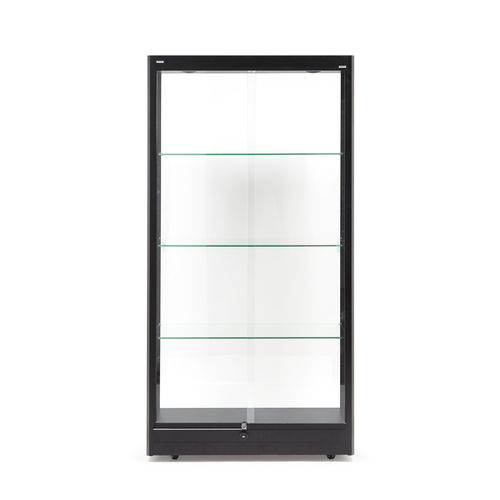 Современный стеклянный шкаф - HAUTE V1 NOIRE - SARAZINO VITRINES - настенный / из алюминия / из анодированного алюминия