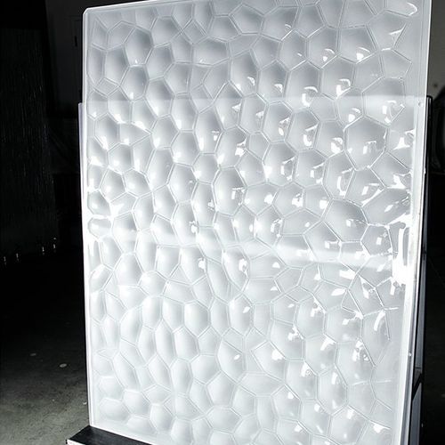 Закаленная стеклянная панель - FROSTED CONVEX AERO - Nathan Allan Glass Studios Inc - 3D / непрозрачная