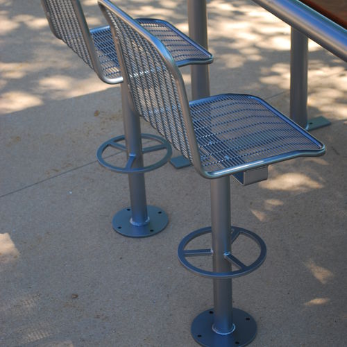 Современный барный стул - Bar Height Seat - Madrax/Thomas Steele - для наружного применения / для интерьера / из перфорированного листа