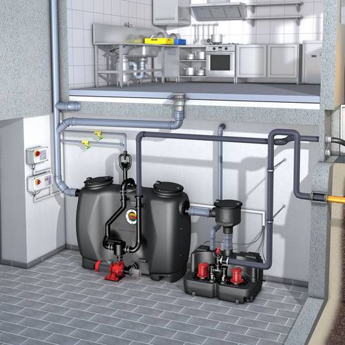Отделитель жира под мойку - EASYCLEAN MIX & PUMP (M+S) - KESSEL - для профессиональной кухни / с ручным управлением