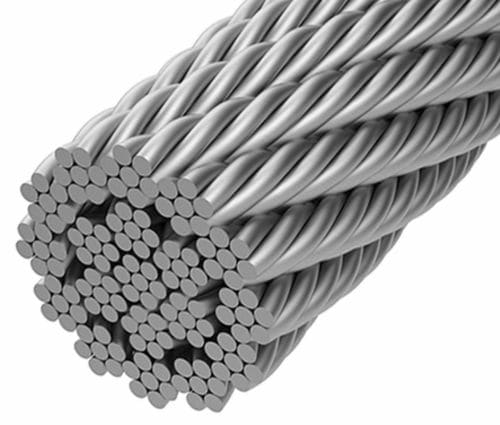 Стальной трос для натяжной конструкции - 19X7 LR - Redaelli - спиральный открытый