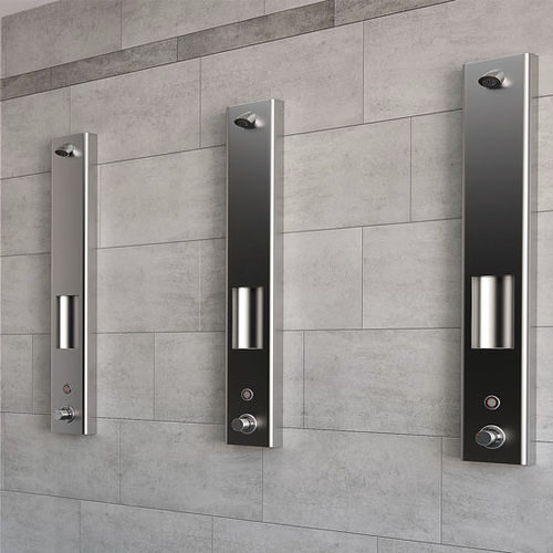 Термостатическая душевая стойка - CONGENIAL SERIES - HighTech Design Products AG - электронная / для профессионального использования / из нержавеющей стали